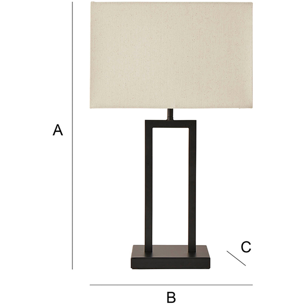 ValueLights Gloria Lamp Shade Black Double Stem Metal LED Table Lamp Image 8