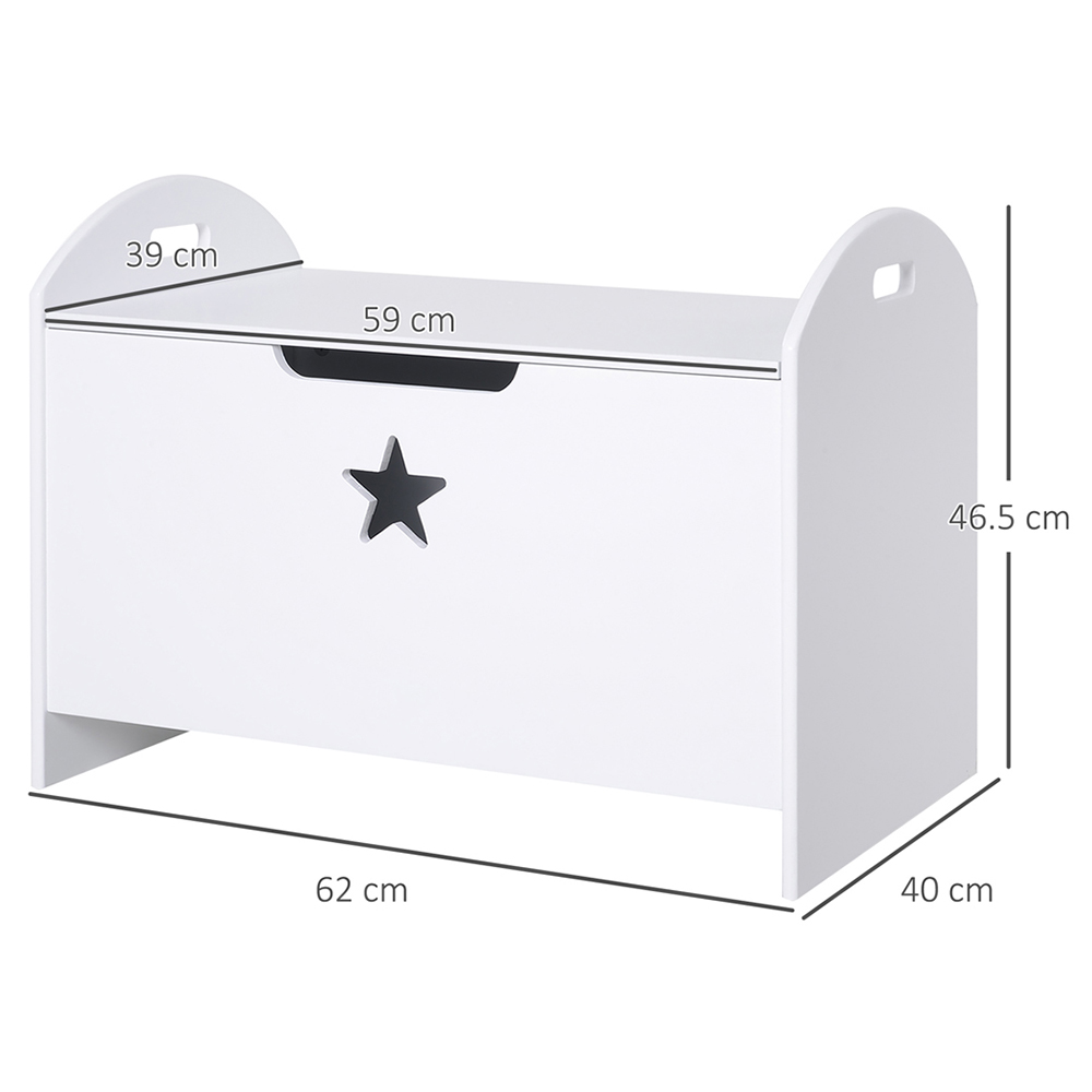 Portland Childrens White Toy Box with Lid Image 8
