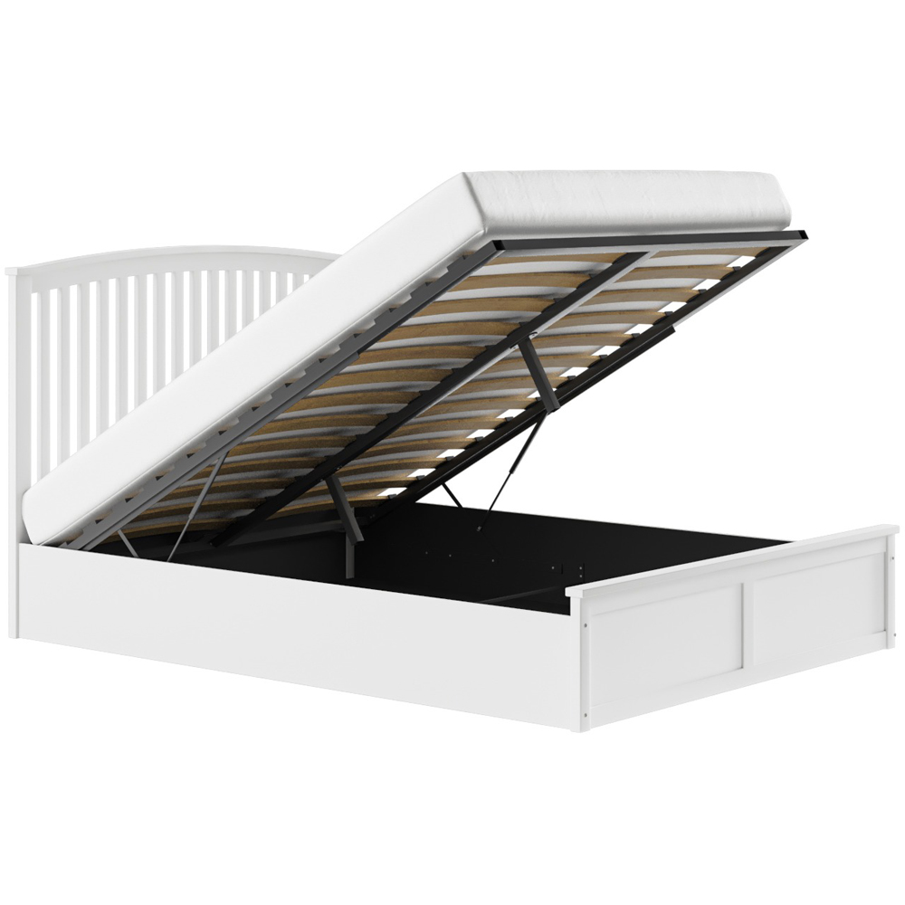 Flair Wharfedale Double White Wooden Ottoman Bed Image 3