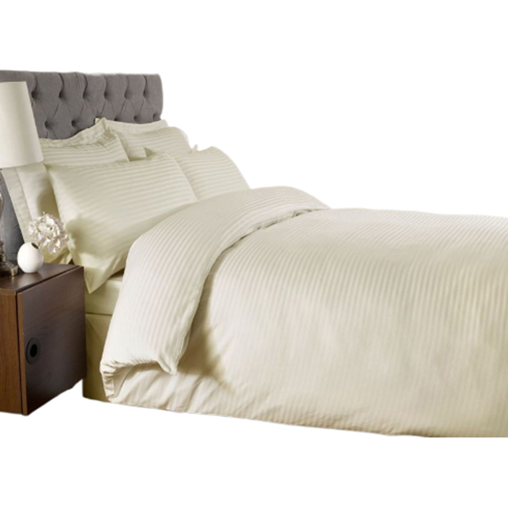 Rapport Home Double Cream 250 Thread Count Cotton Percale Quilt Cover Image 1