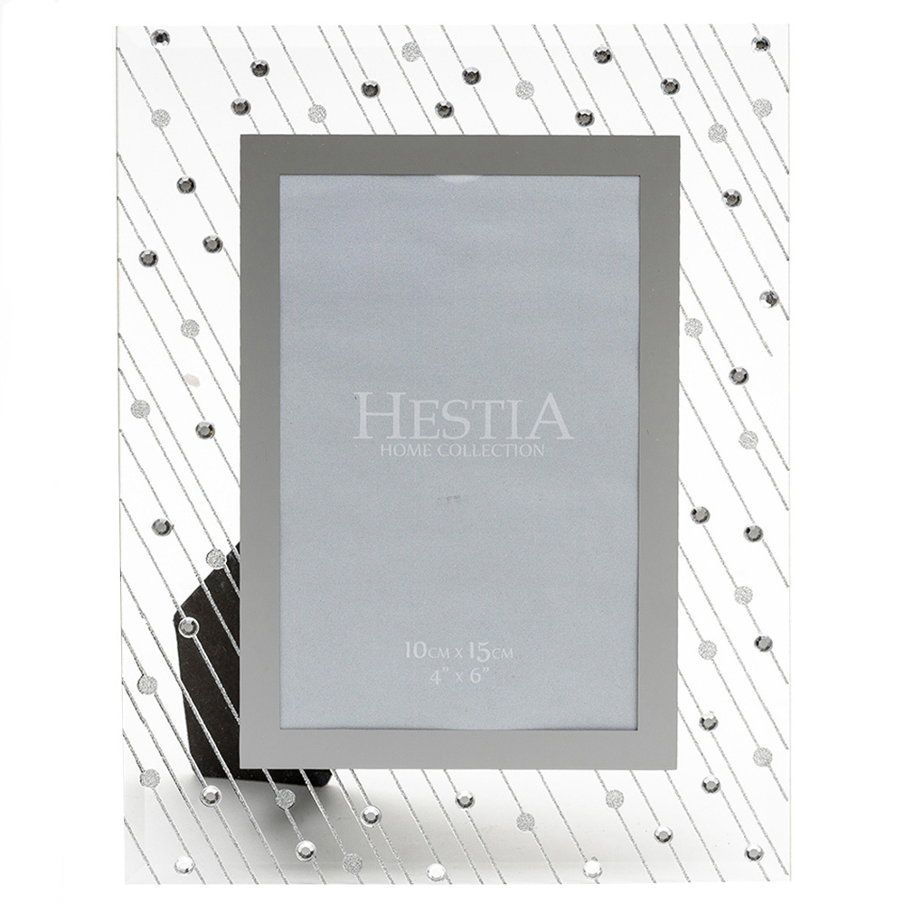 Hestia Glass Raindrop Design Photo Frame 4 x 6inch Image 1