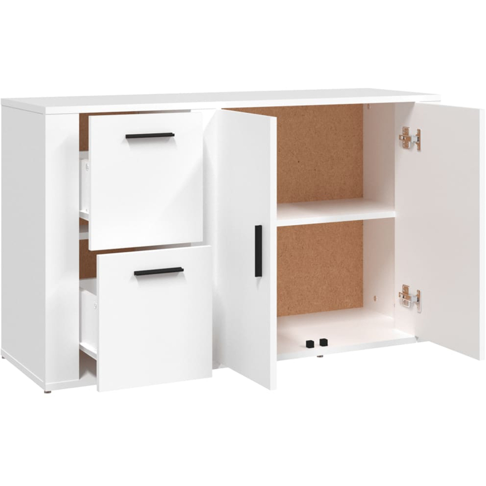 vidaXL 2 Door 2 Drawer White Sideboard Image 8