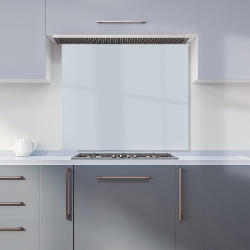 Warren Reed Designer Ash Grey Glass Kitchen Splashback 75 x 90cm Image 1