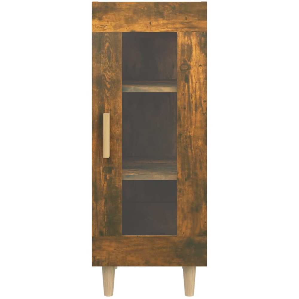 vidaXL Single Glass Door Smoked Oak Sideboard Image 6