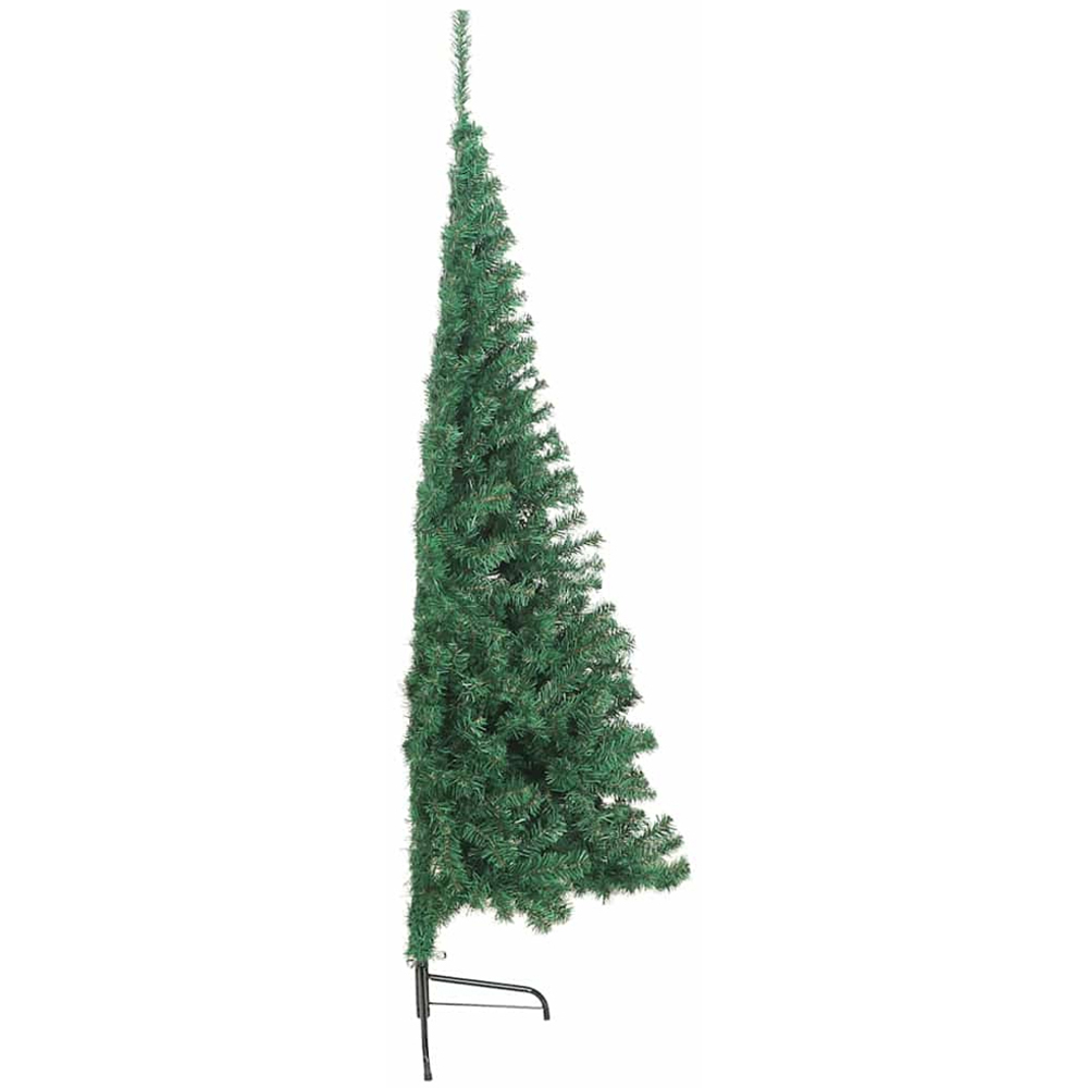 vidaXL Pre-Lit Black Baubles Green Artificial Christmas Tree 6ft Image 7