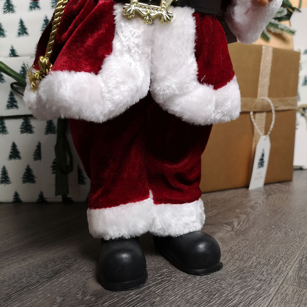 Samuel Alexander Red Standing Santa with Gift Sack Christmas Decoration 40cm Image 7