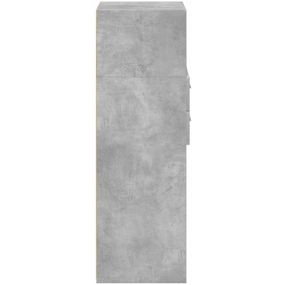 vidaXL 2 Drawer 3 Shelf Concrete Grey Highboard Image 5
