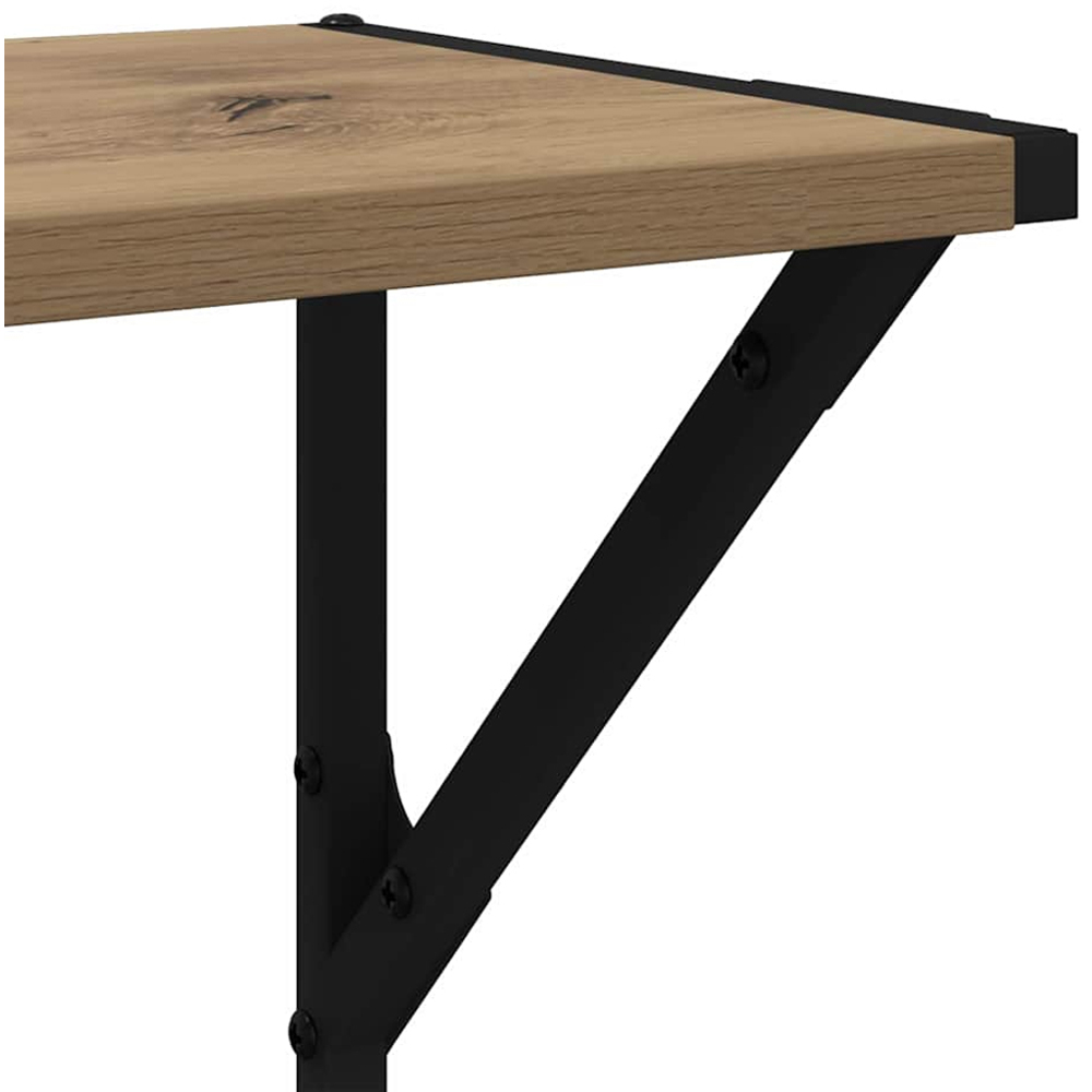 vidaXL 80 x 25cm Artisan Oak Wall Shelf Set of 2 Image 8
