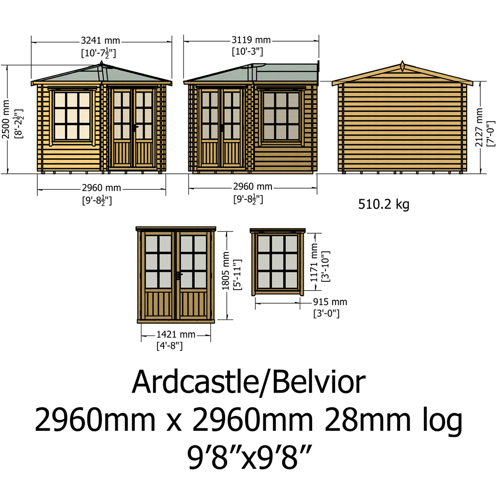 Shire Ardcastle 10 x 10ft Log Cabin Image 8