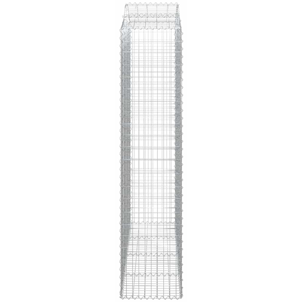 vidaXL Silver Galvanised Iron Arched Gabion Basket 200 x 50 x 220/240cm 7 Pack Image 3