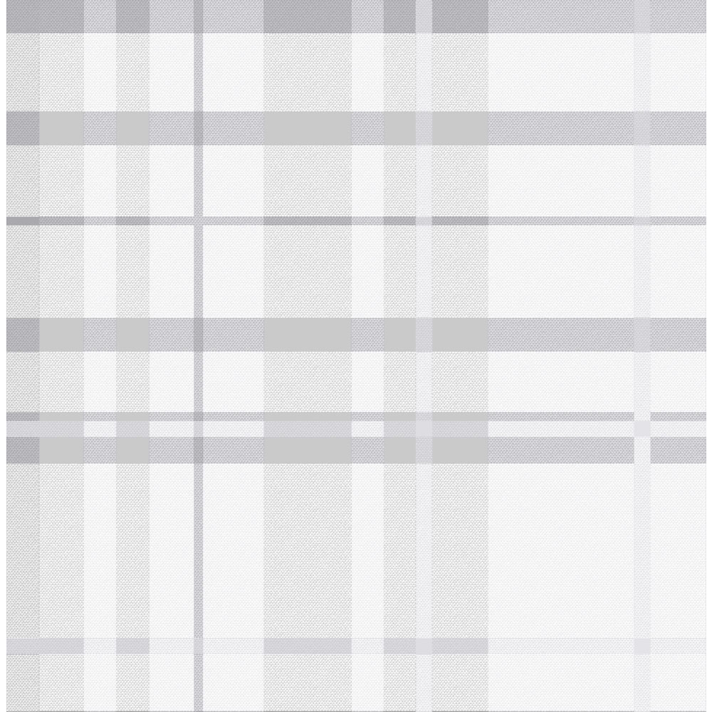 Wilko Wallpaper Country Check Grey Image 1