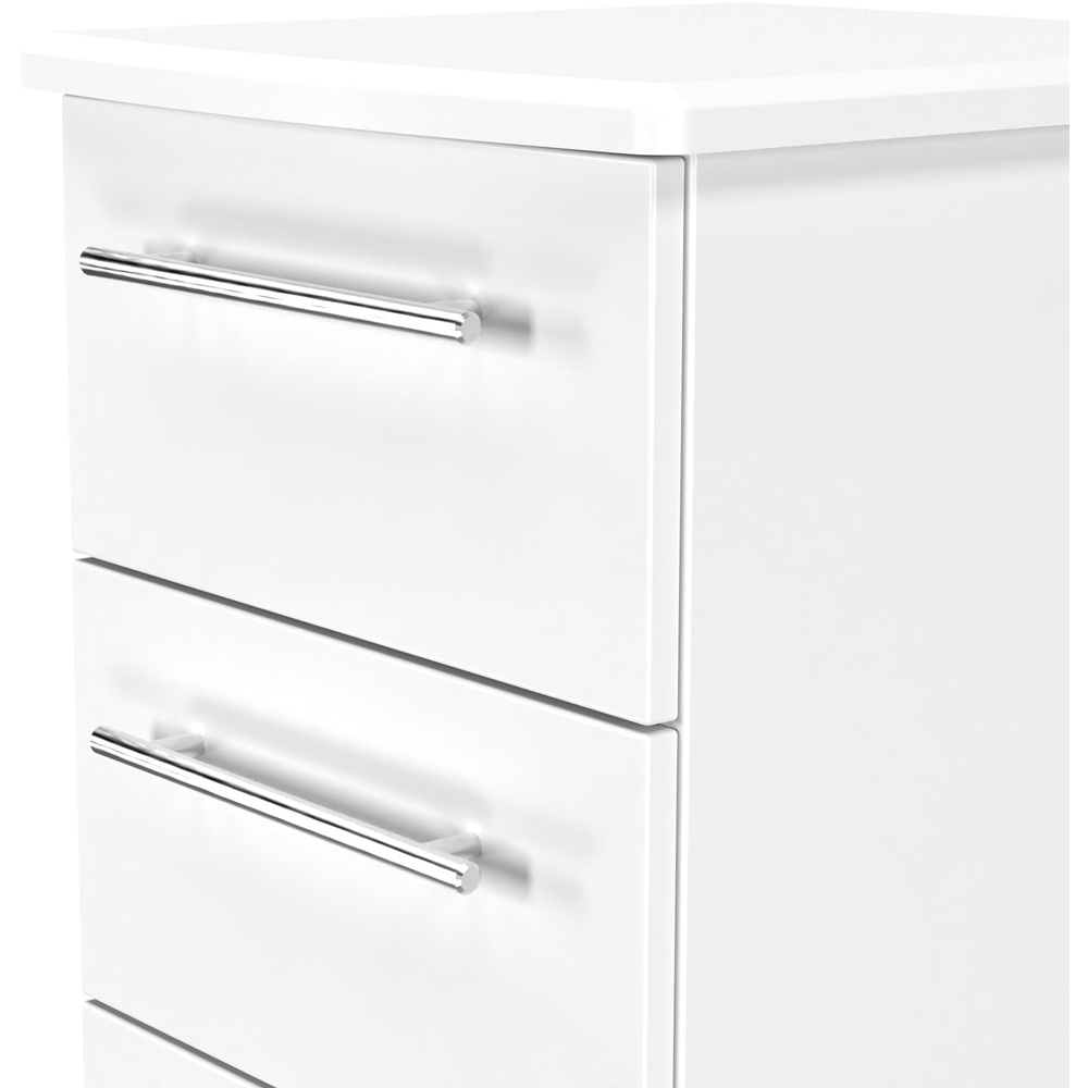 Crowndale Sherwood 4 Drawer Porcelain Matt Bedside Cabinet Image 5