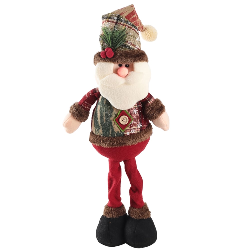 Living and Home Plush Santa Claus Doll Decoration Ornament Image 1