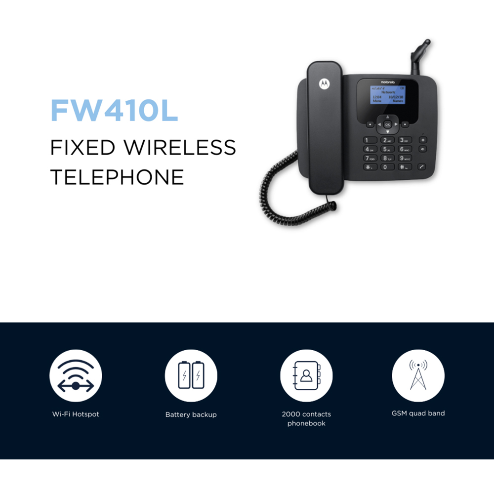 Motorola FW410L Cordless Quad Band GSM Telephone Image 8