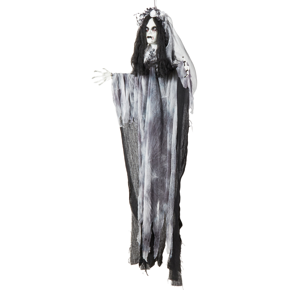 Hanging Floral Girl - White and Black Image 3