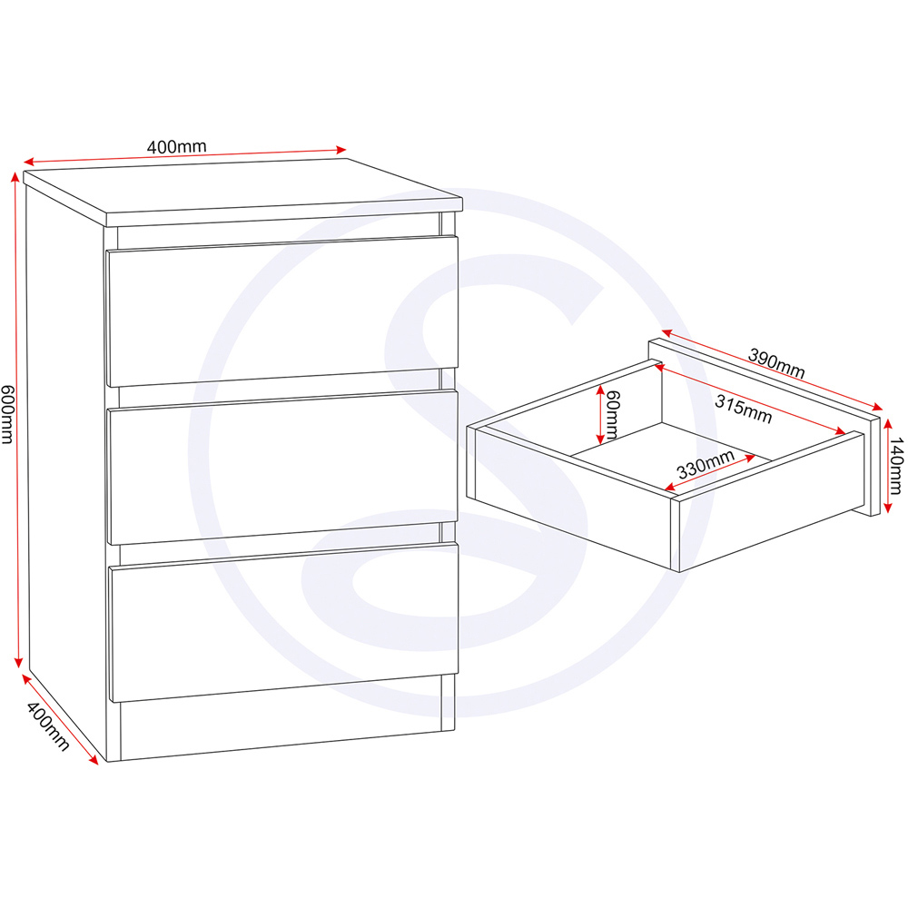 Seconique Malvern 4 Door Wardrobe Urban Snow Bedroom Furniture Set Image 7