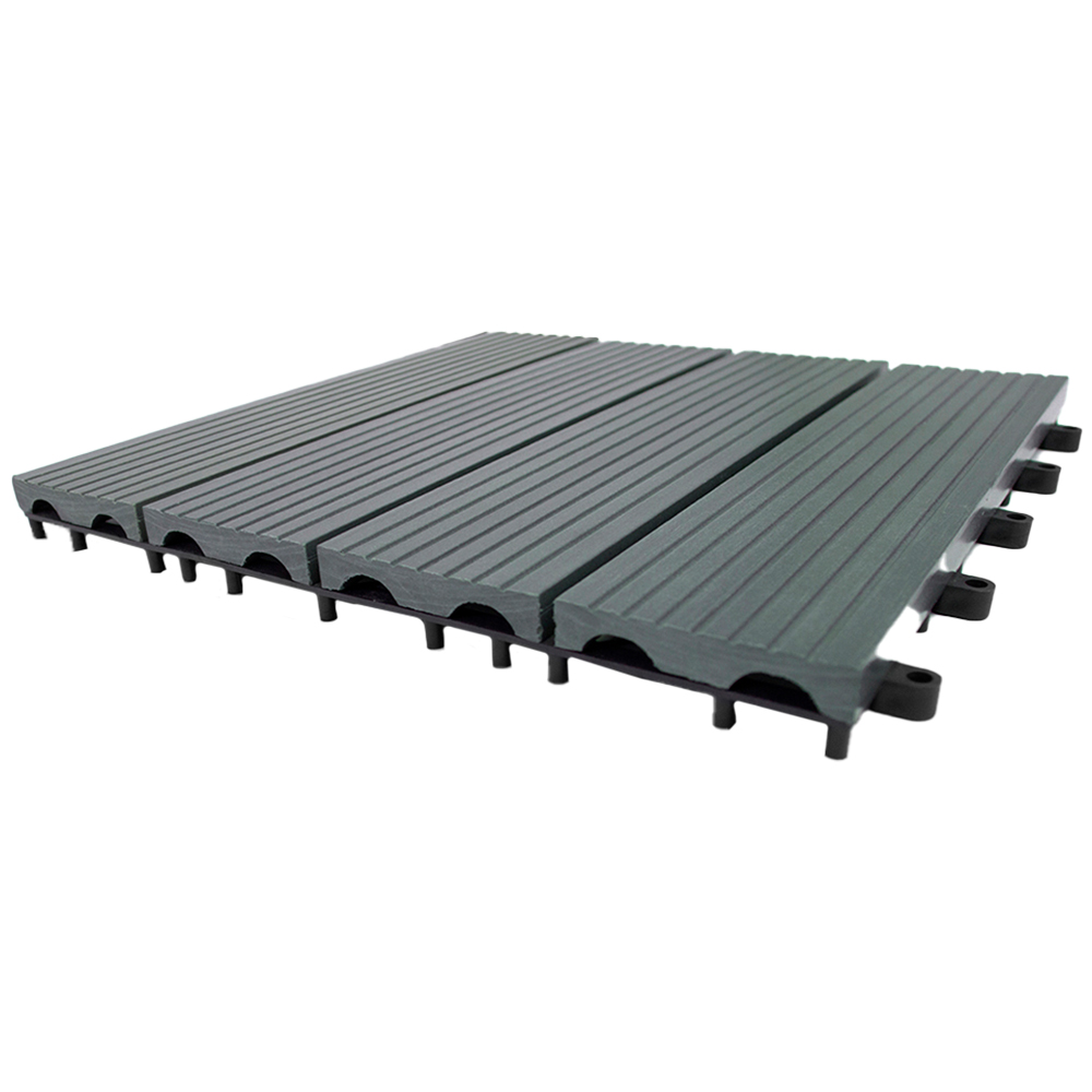 MonsterShop WPC Decking Floor Tiles 30 x 30cm 33 Pack Image 3