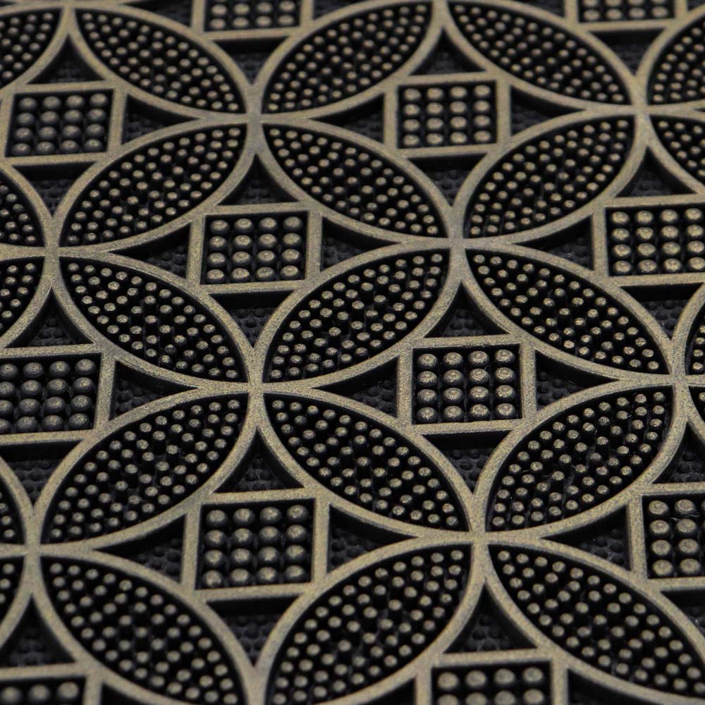 JVL Circles Havana Rubber Pin Doormat 45 x 75cm Image 5