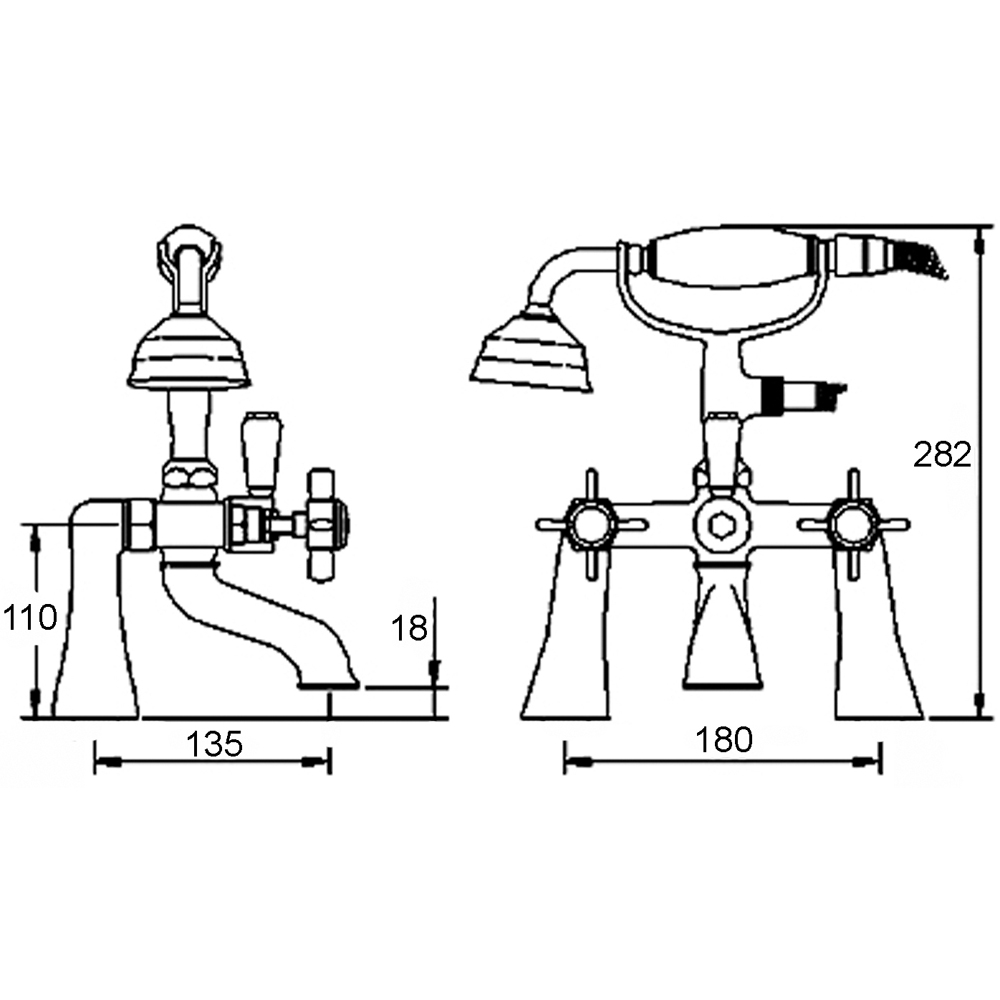 nuie 1/2 Bath Shower Mixer Image 2
