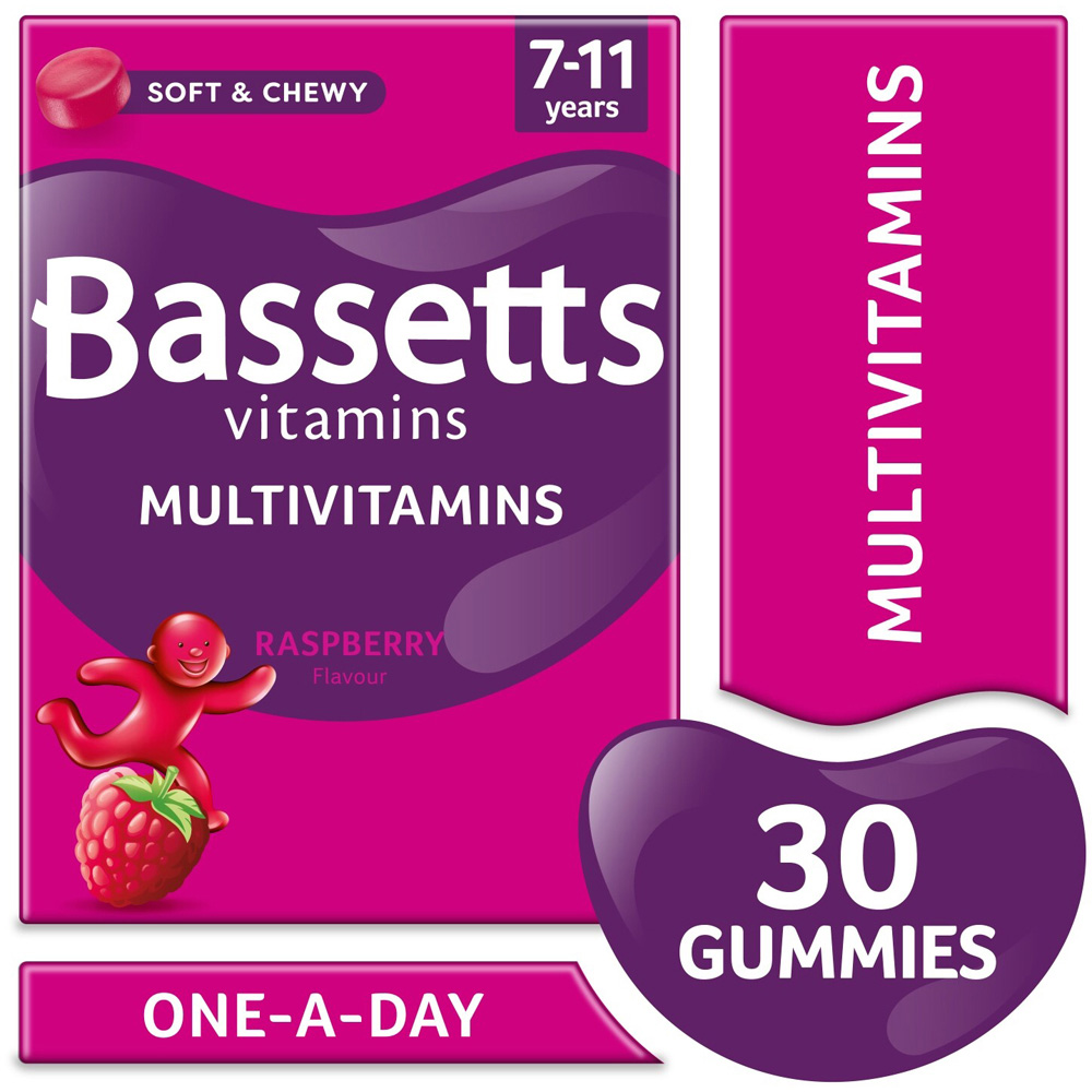 Bassetts Vitamins Raspberry Flavour One A Day Multivitamins 30 Pack Image