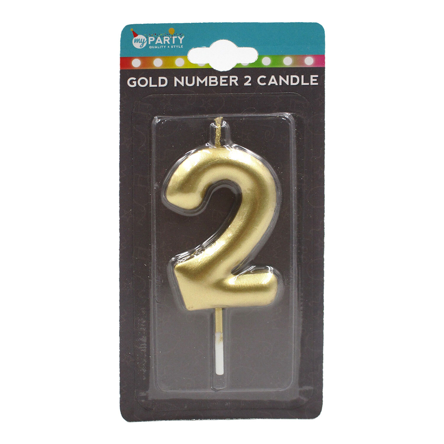 Gold Number Candle - 2 Image
