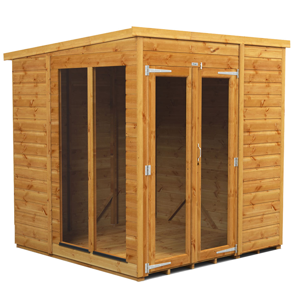 Power Sheds 6 x 6ft Double Door Pent Traditional Summerhouse Image 1