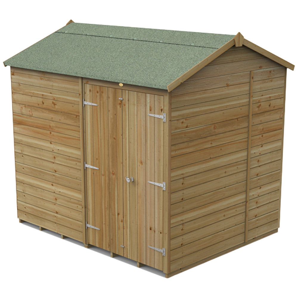 Forest Garden Timberdale 8 x 6ft Reverse Apex Garden Shed Image 1