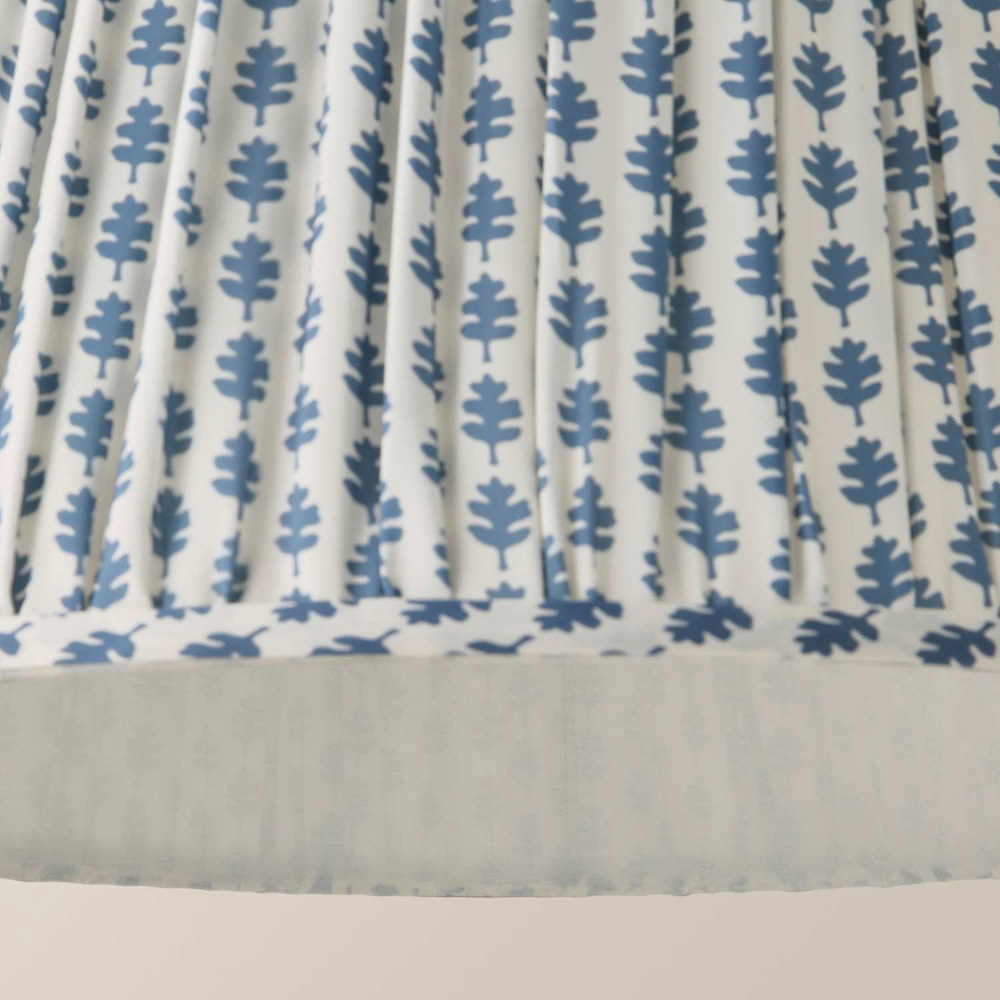 ValueLights Grange Blue Floral Pleated Large Pendant Shade Image 3