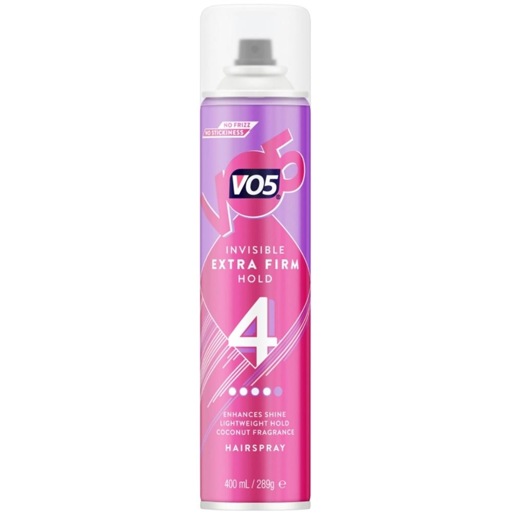 VO5 Invisible Firm Hold Hair Spray with 24H Weather and Humidity Protection 400ml 3 Pack Image 2