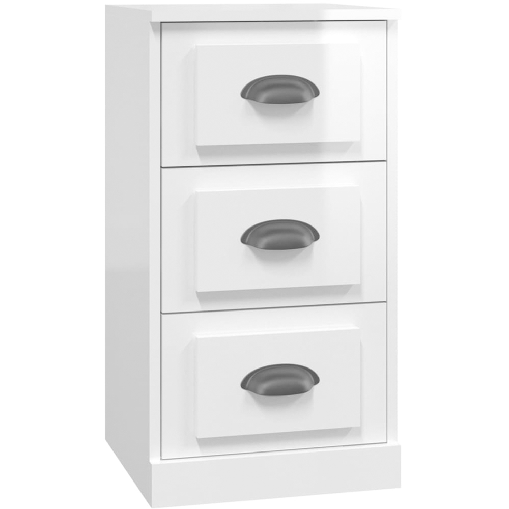 vidaXL 4 Drawer White Sideboard Image 2