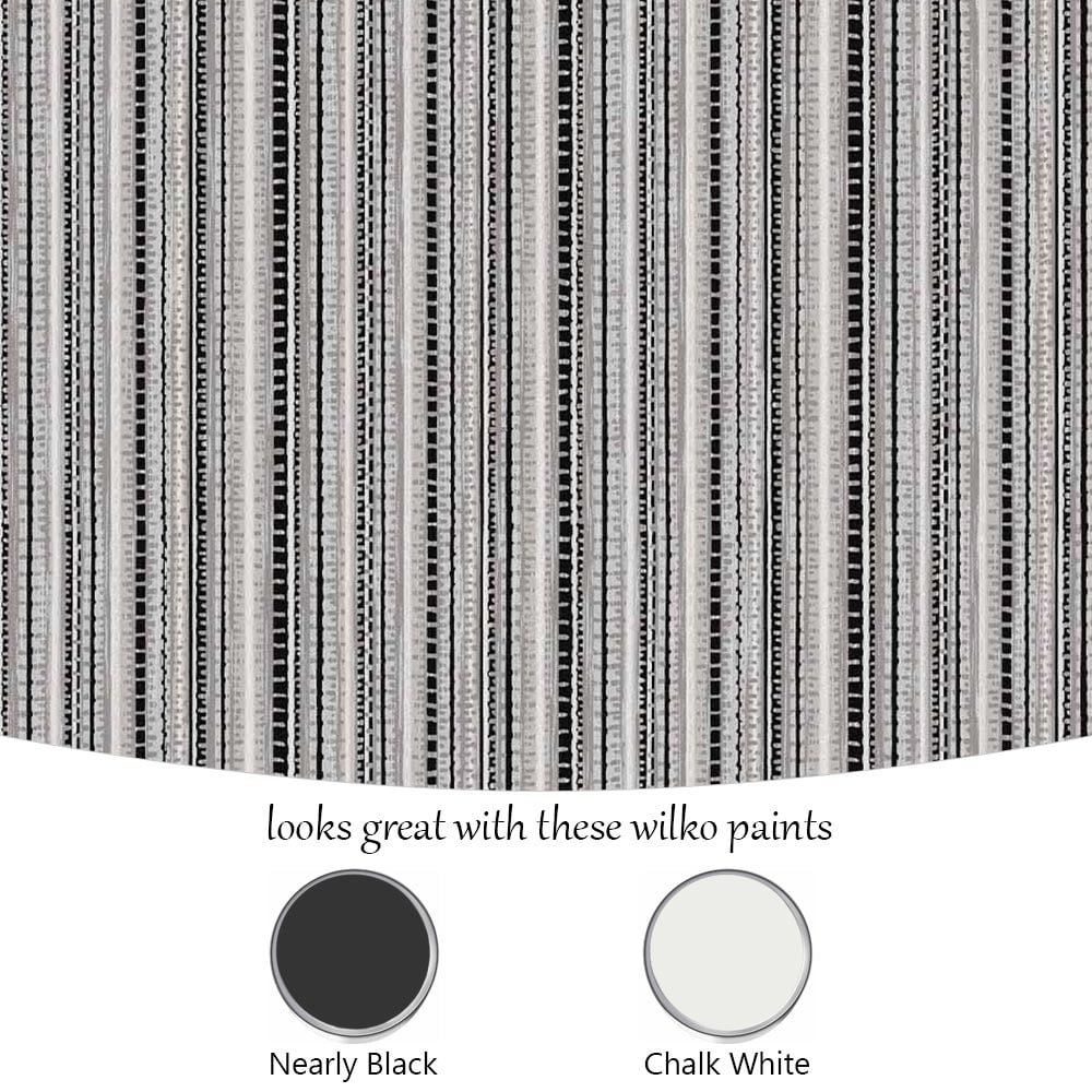Wilko Pinstripe Black Wallpaper | Wilko
