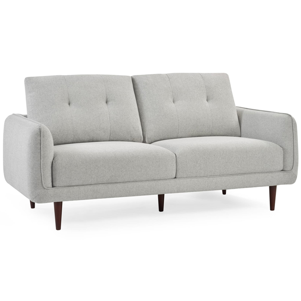 Julian Bowen Remy 3 Seater Light Grey Woven Fabric Sofa Image 2