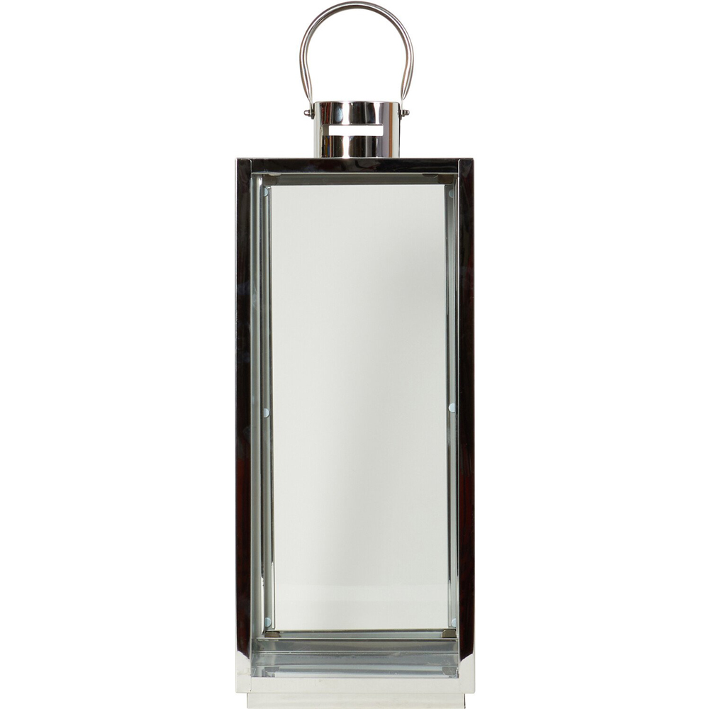 53.5cm Stainless Steel Lantern - Silver Image 3
