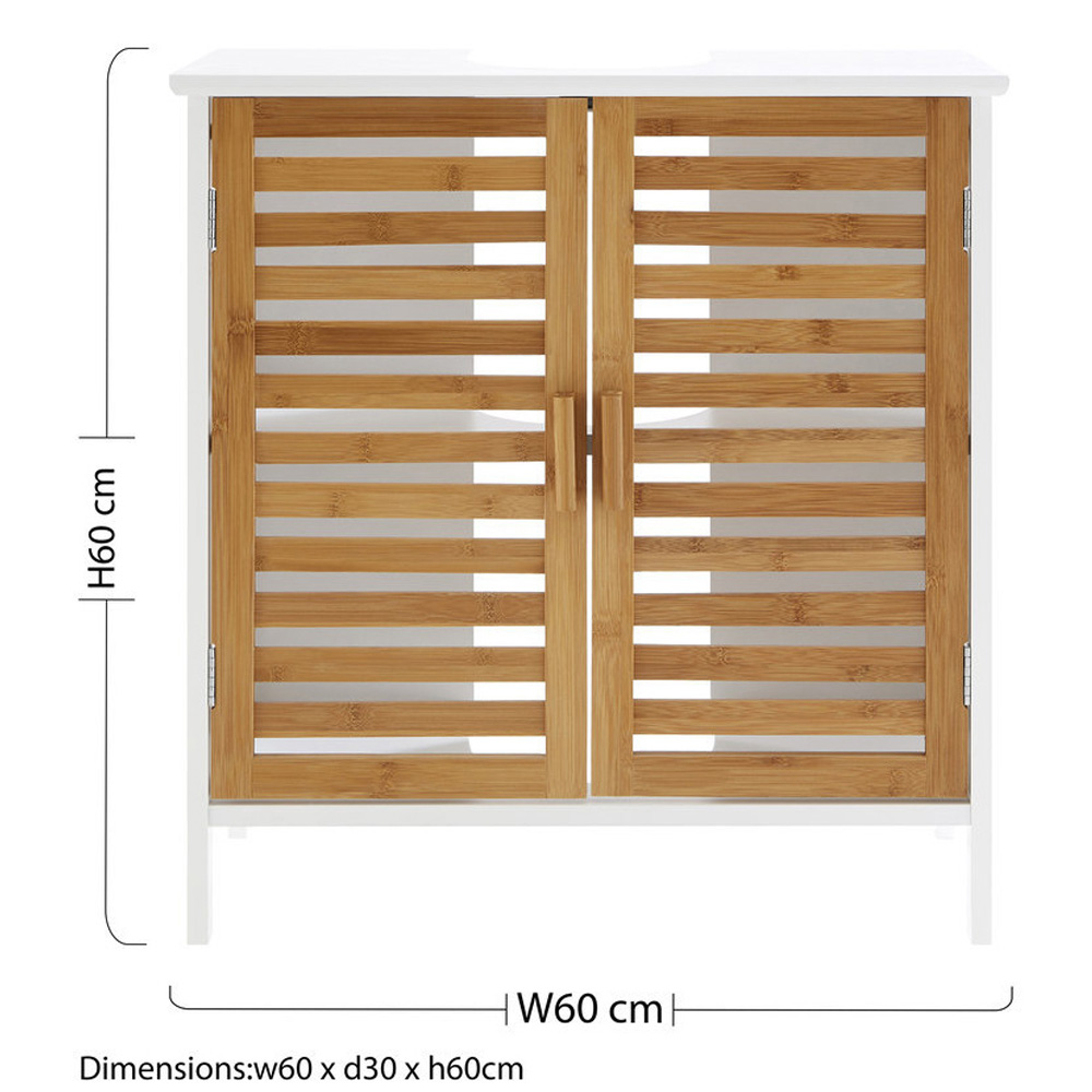 Premier Housewares Double Door and Shelf Under Sink Cabinet Image 9