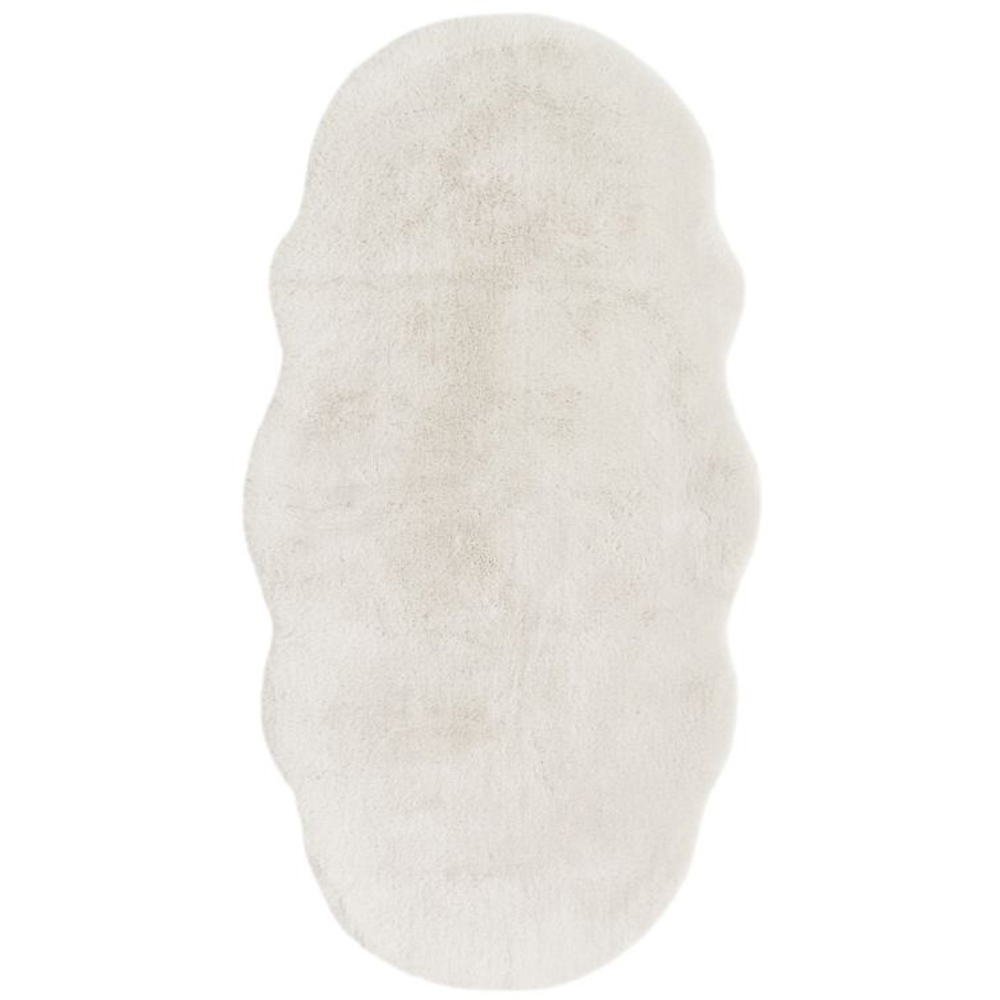 Homemaker Luxurious Faux Fur Ivory Rug 70 x 140cm Image 2