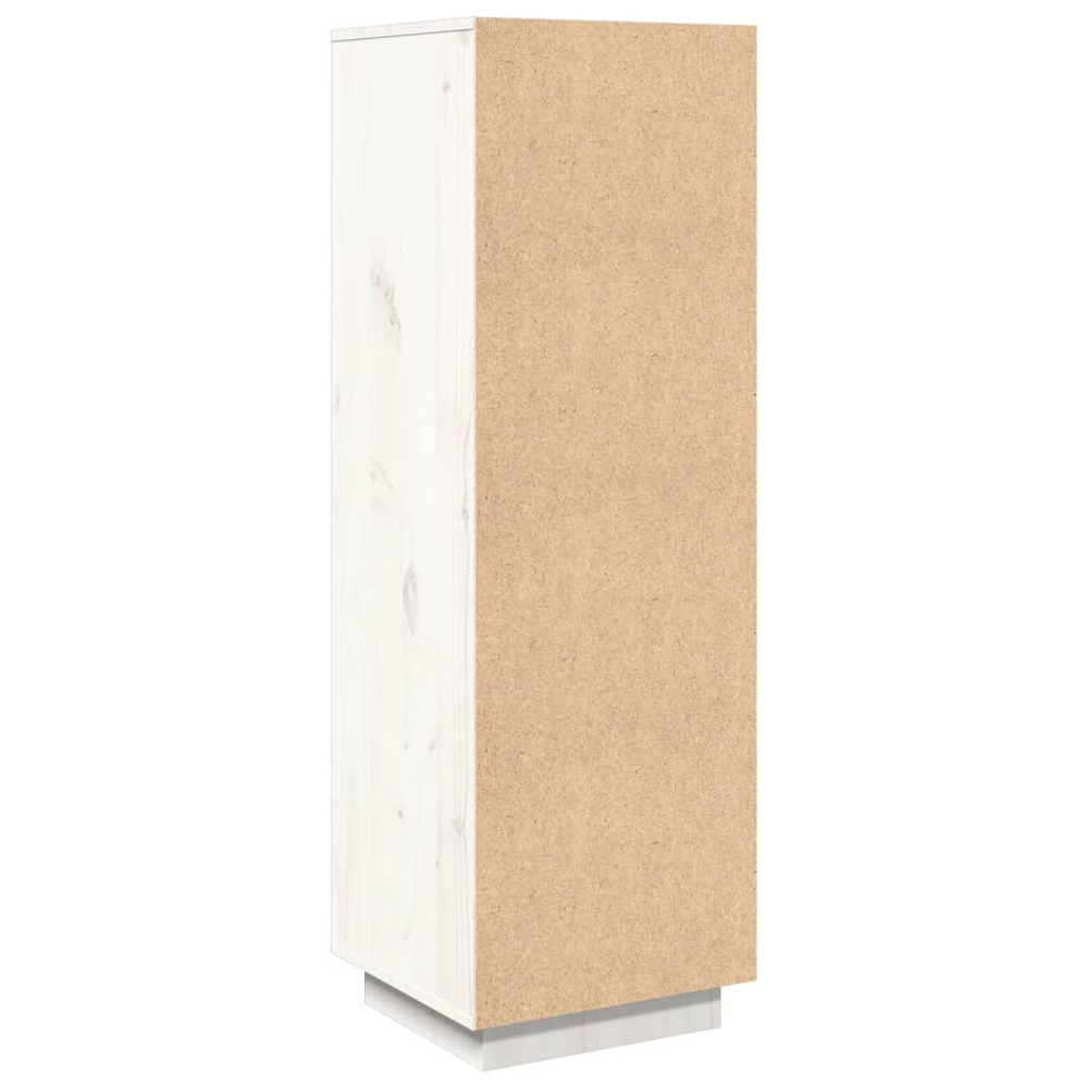 vidaXL 2 Door Single Shelf White Pine Wood Highboard Image 6