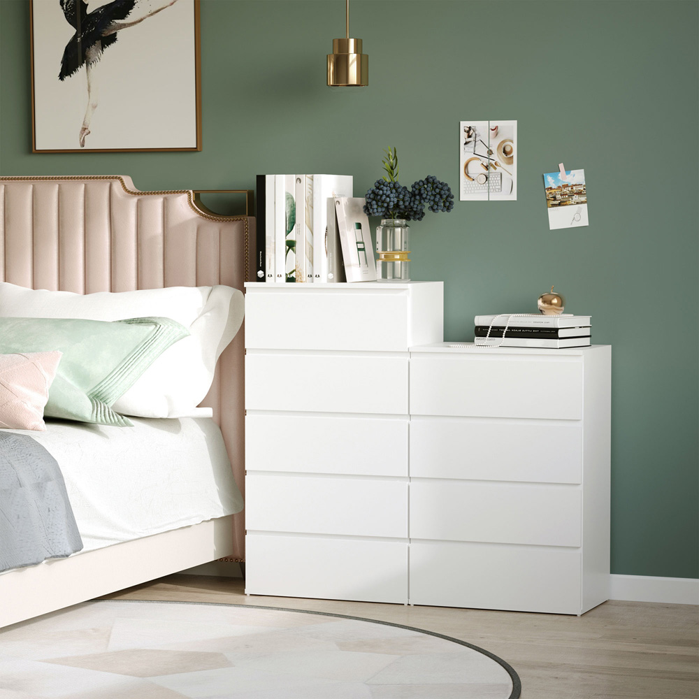 Portland 4 Drawer White Chest of Drawers Image 6