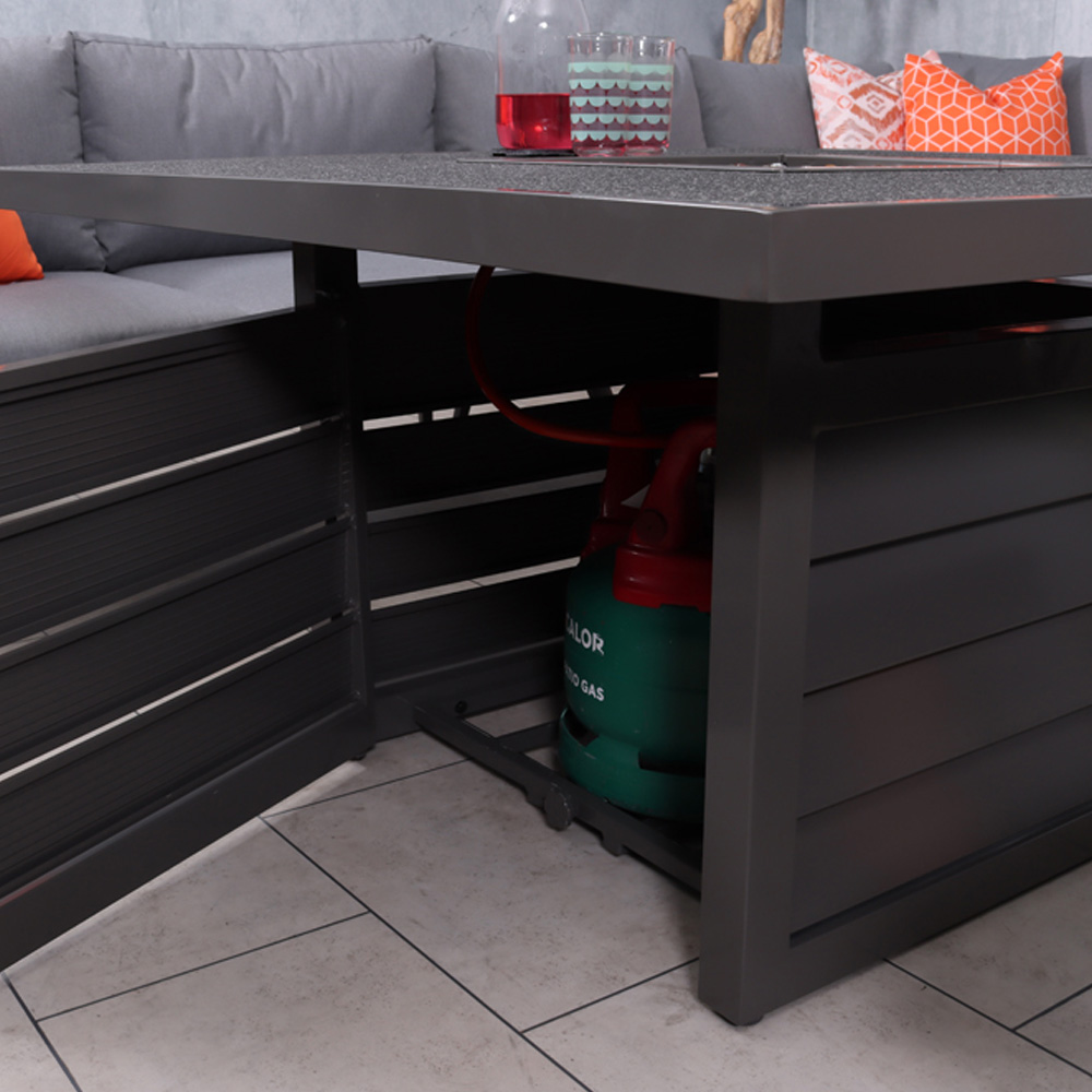 Royalcraft Mayfair 120 8 Seater Aluminium Corner Lounge Set with Fire Pit Image 13