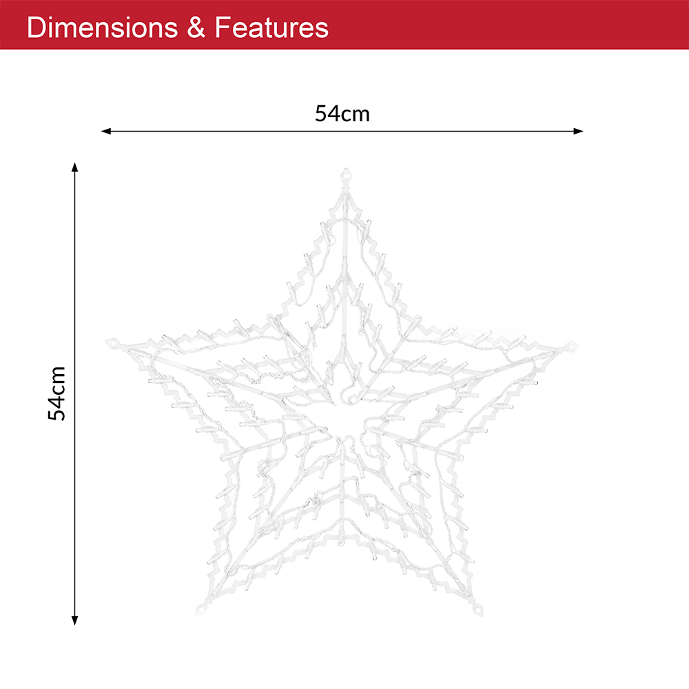 The Christmas Workshop 35 Multicolour LED Star Silhouette Light Image 8