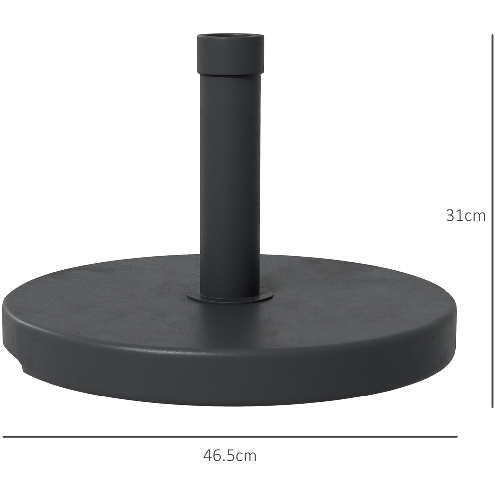 Outsunny Black Concrete Parasol Base 15kg Image 7
