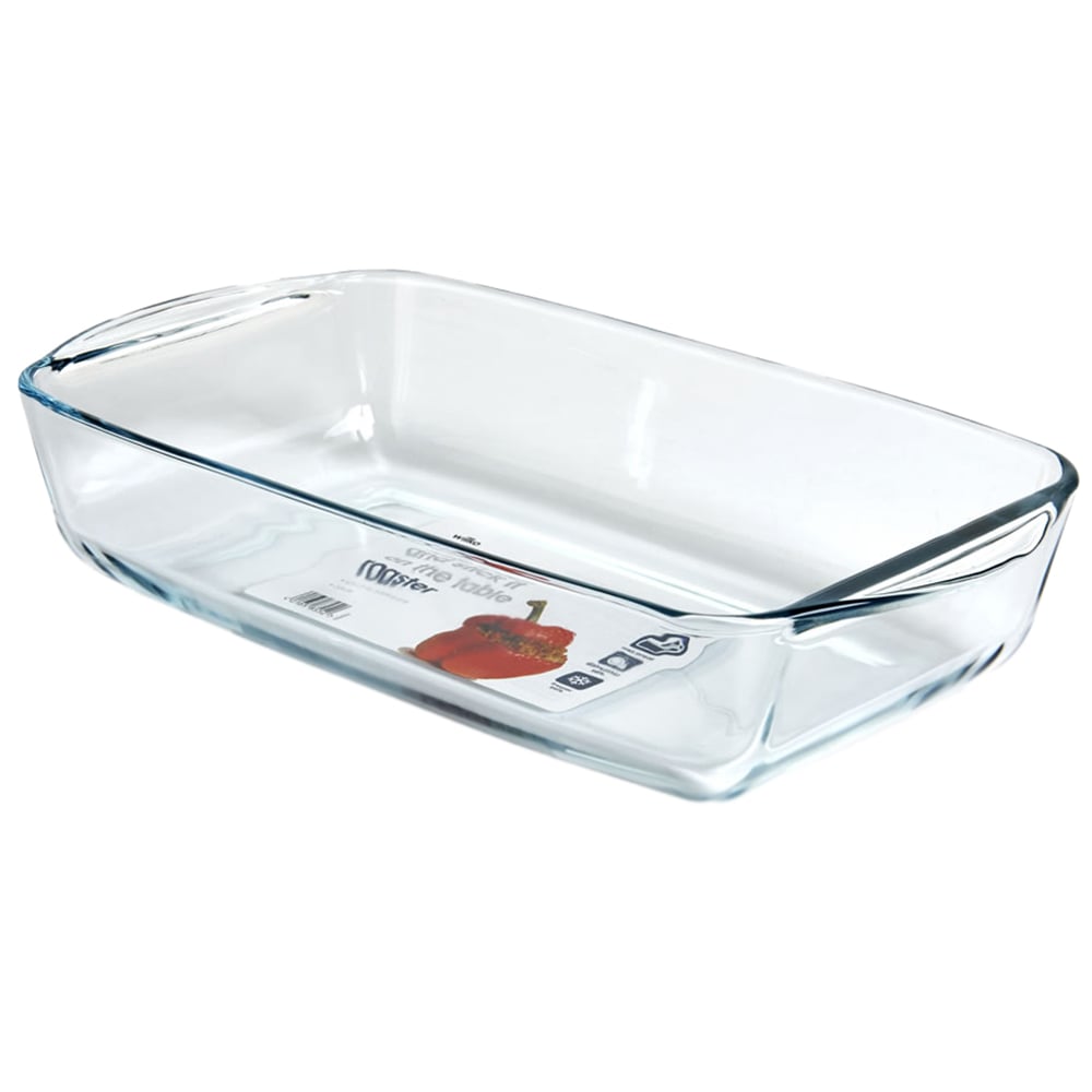 Wilko 33cm Rectangular Glass Roaster Image