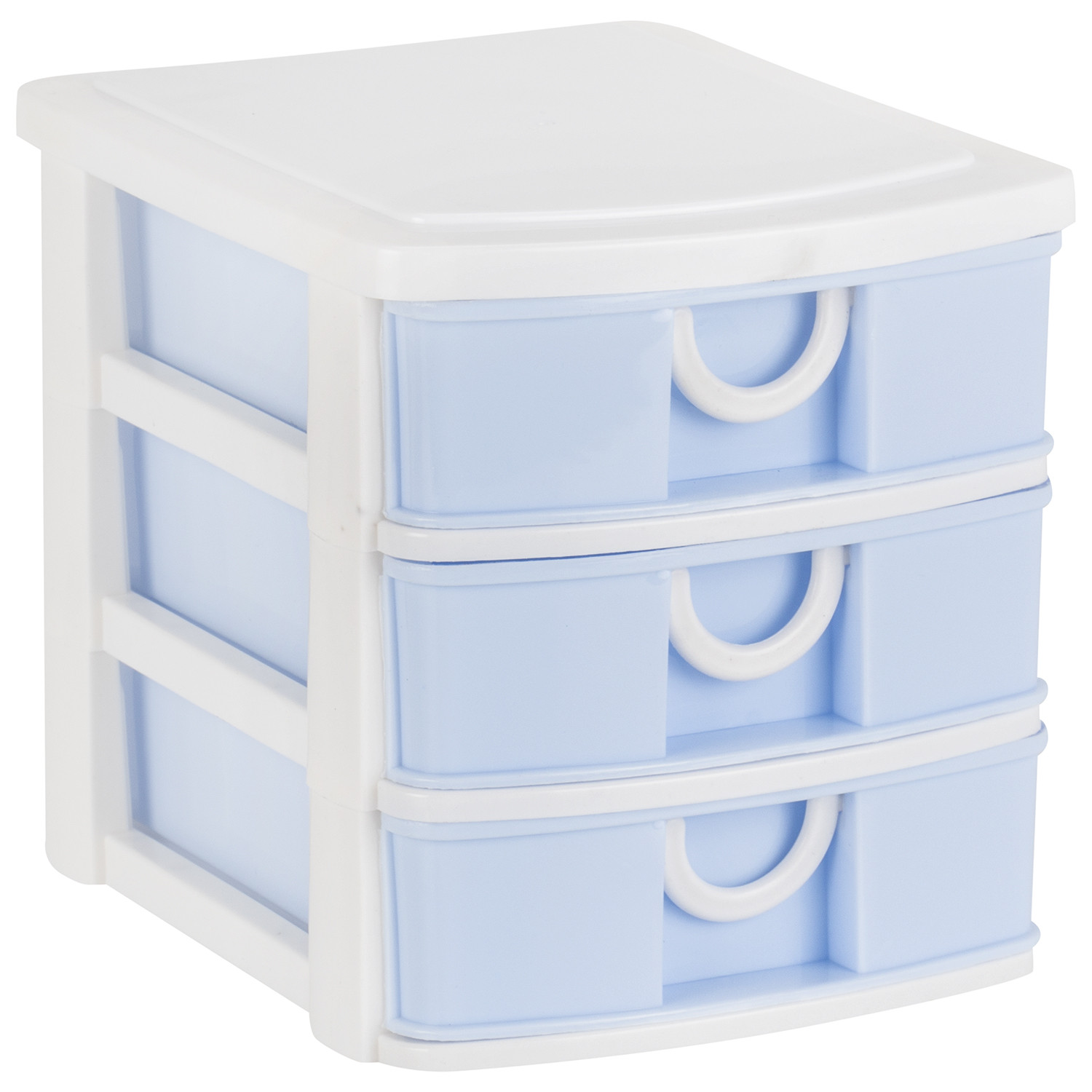 Single Mini Pastel 3 Drawer Storage Organiser in Assorted styles Image 1