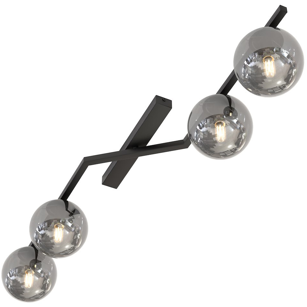 Emibig Nation 4 Light Graphite Shade Black Ceiling Lamp Image 4