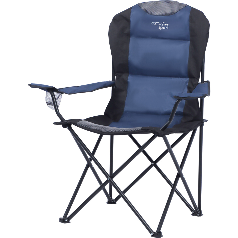Padded Foldable Camping Chair Blue Image 2
