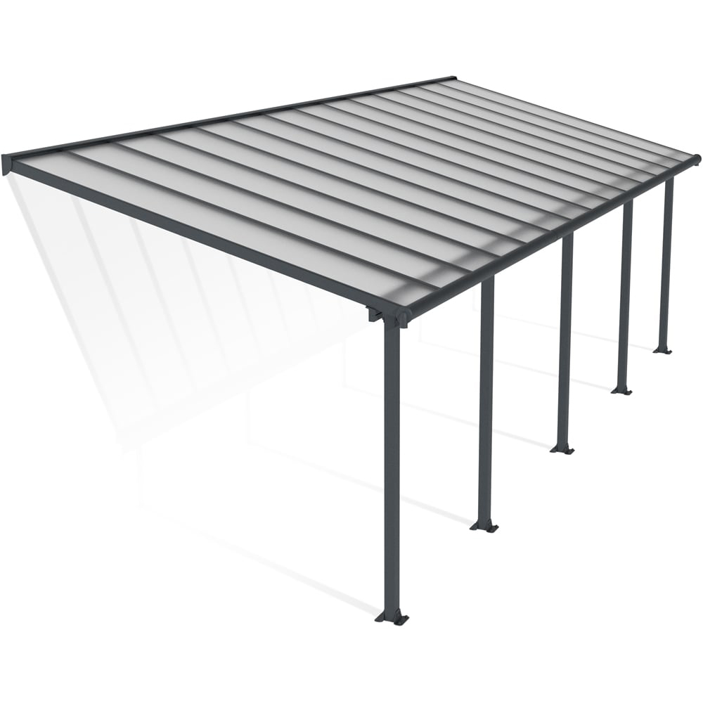 Palram Canopia Olympia Grey Clear 3 x 8.51m Patio Cover Image 2