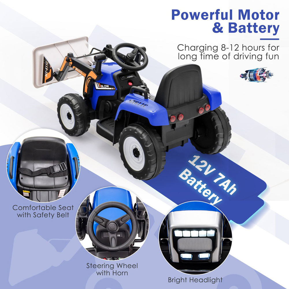 Costway Blue Battery Powered Loader Digger Image 4