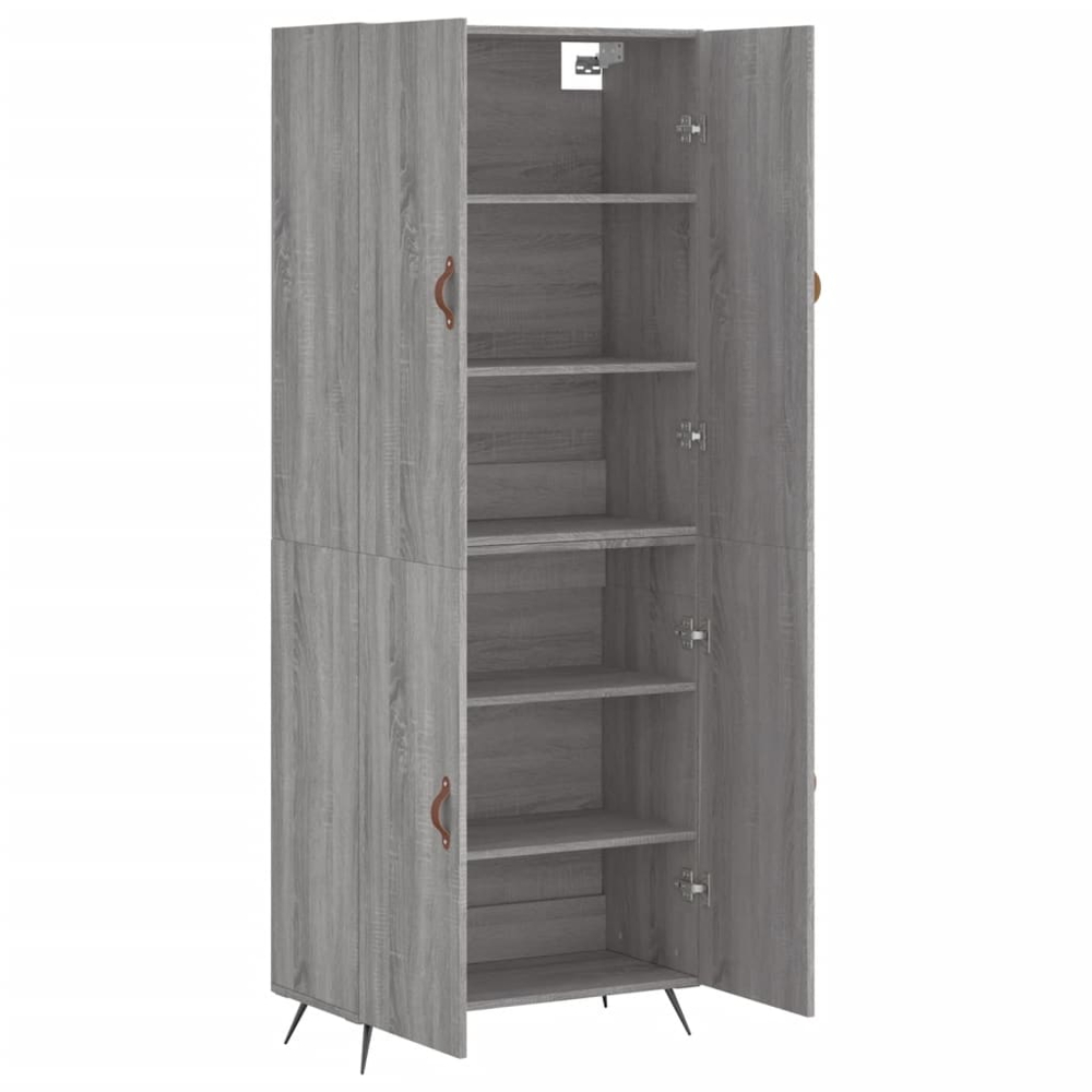 vidaXL 4 Door Grey Sonoma Highboard Image 4