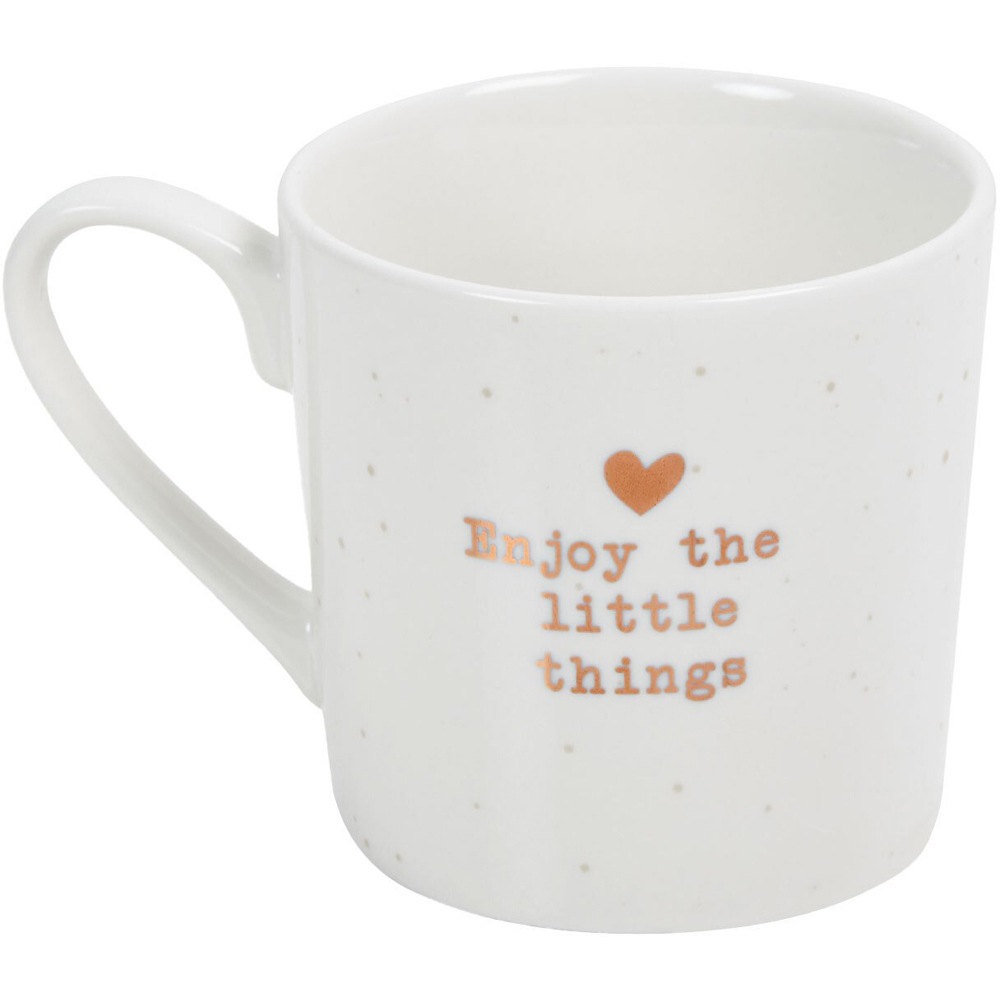 Gold Heart Conical Mug - White Image 1