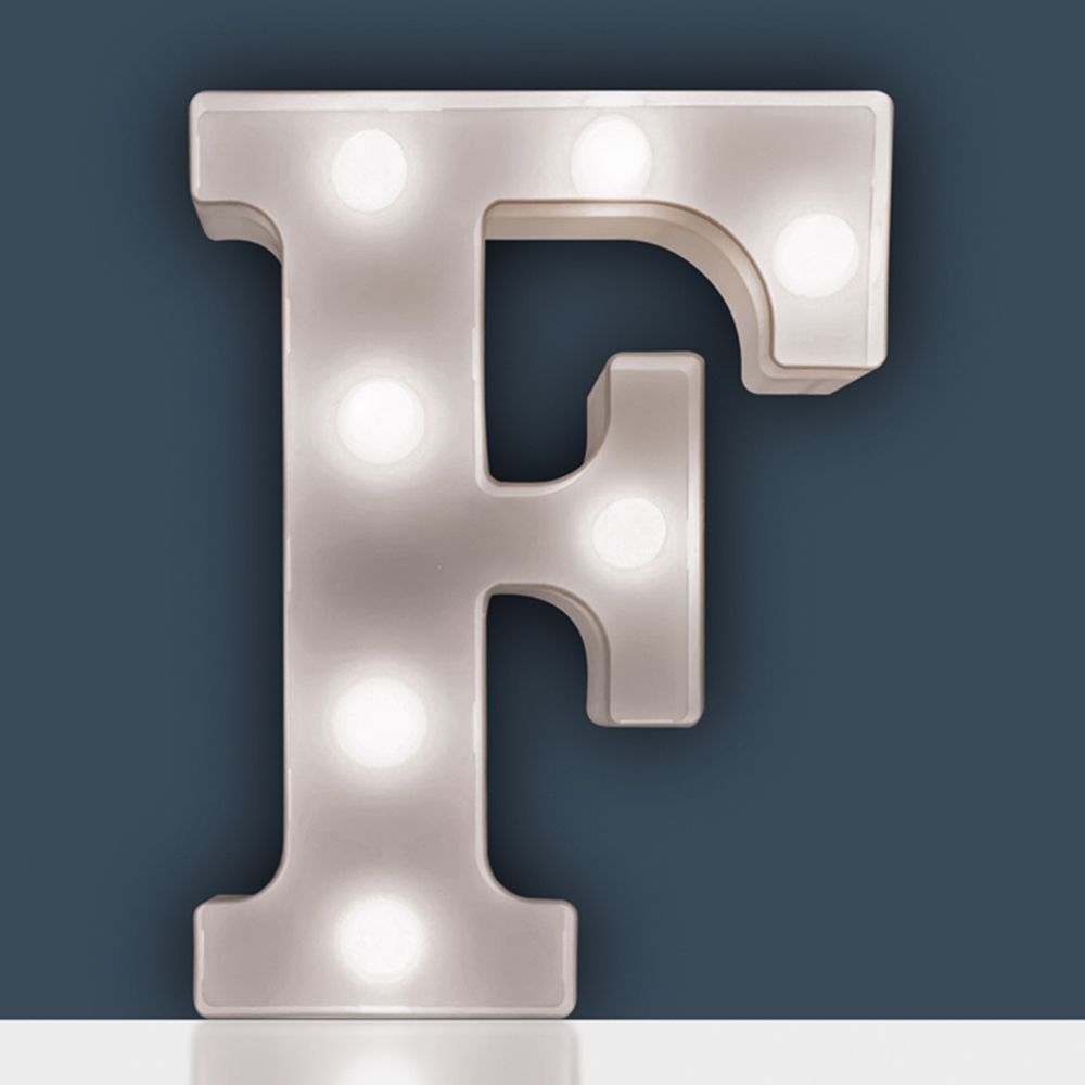 St Helens Battery Operated 3D LED Letter F Light Image 2