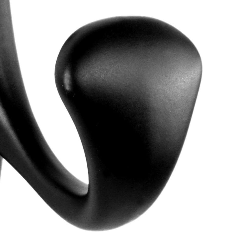 Wilko Matt Black Scandi Wall Hook Image 2